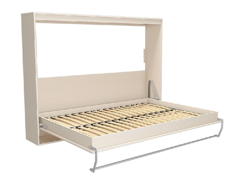 Armoire lit horizontale escamotable STRADA-V2 taupe mat - Couchage 140x200 cm - Ultra plate et gain de place_4