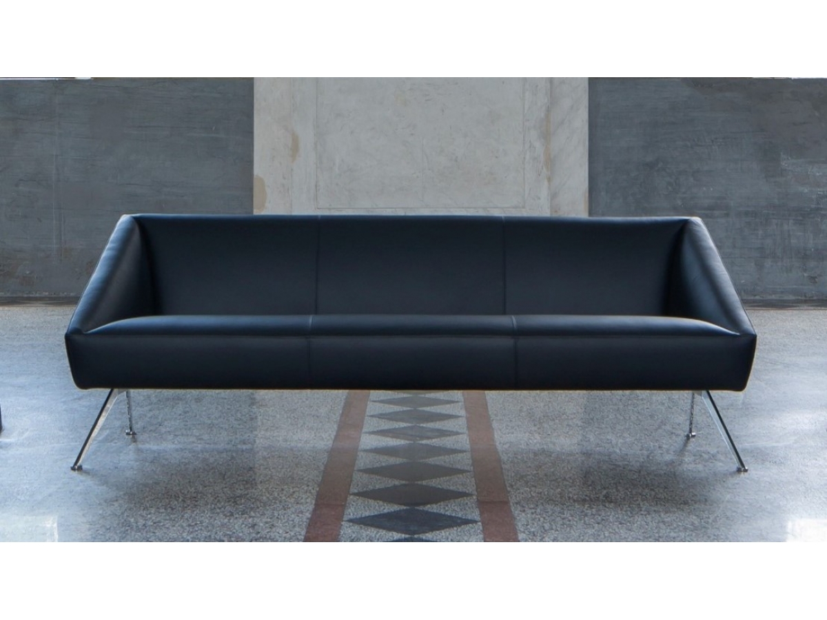 Canapé d'accueil carré à contours nets - Structure puissante - Collection AMARCORD - Design italien minimaliste_4