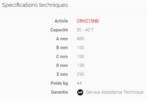 Crh215nb - Cric hydropneumatique ultra-compact Sam Outillage - Capacité 20-40T - Sécurité certifiée_4