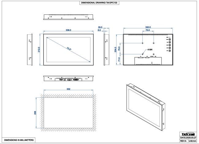 Tpc-dpc133 - ecrans tactiles - taicenn - résolution 1920 * 1080_4