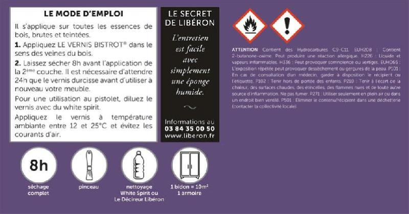 Vernis meuble et objet - Bistrot® LIBERON - Incolore satiné - 1L_4