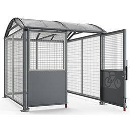 Abri vélos sécurisé - capacité jusqu'à 6 vélos - structure acier galvanisé - modèle L_4