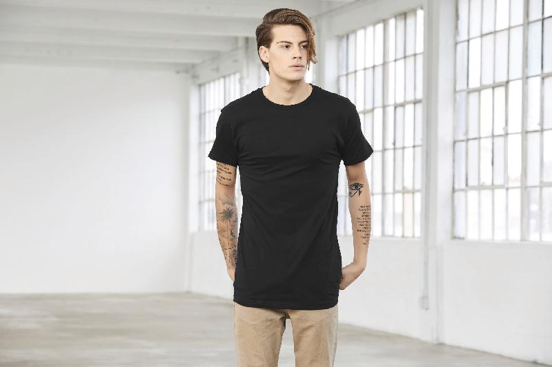 T-shirt homme coupe longue - Bella + Canvas - Réf: BE3006 - 100% coton peigné ring spun - Taille XXL_4