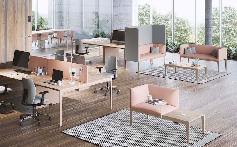 Bureaux  open space mélaminé  pieds panneaux/métal/bois : un design fonctionnel et de qualité pour les besoins des entreprises pour toutes les entreprises_4