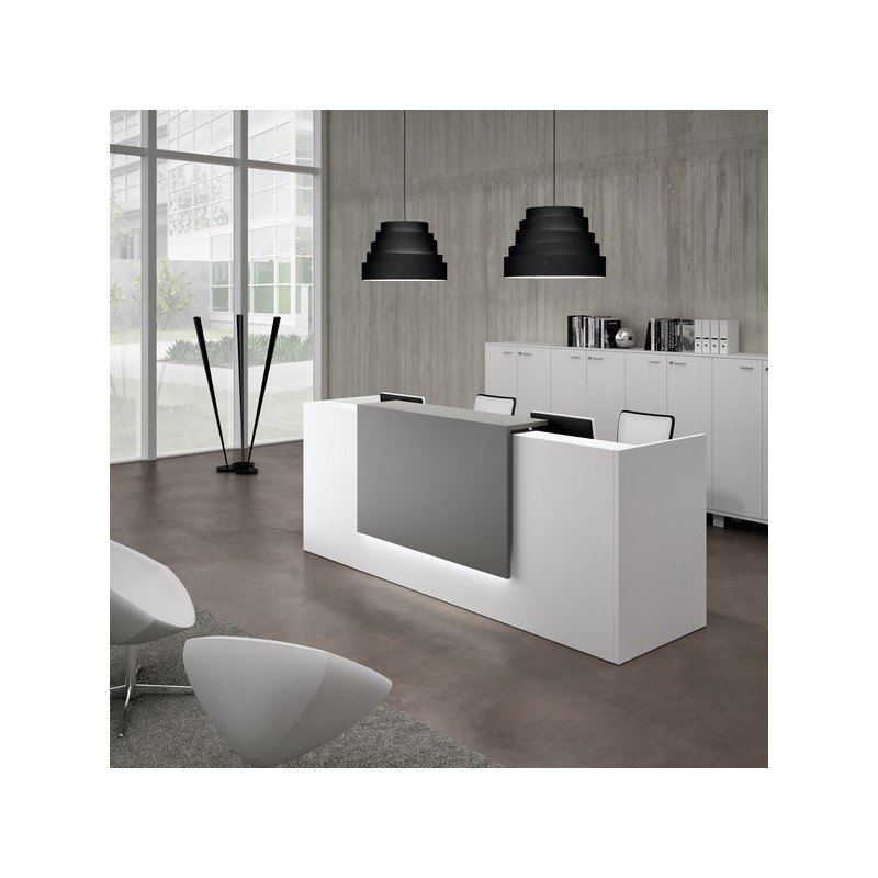 Banque d'accueil Z2 - L 126 cm - Fabricant OFFICITY - Kit LED en option_4