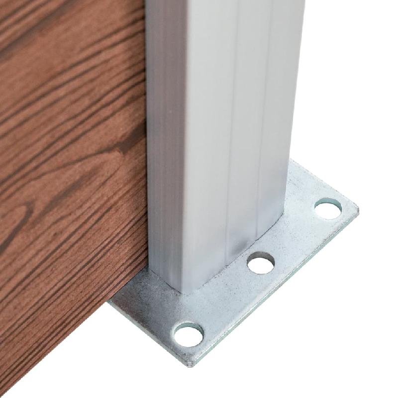 Vidaxl panneau de clôture wpc 180x146 cm marron 148980_4