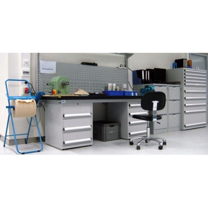 Sur-meuble pour caissons Uniworks - ESM900 - 2 portes à fermeture centralisée - Charge 150 kg par tablette_4