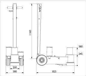 65-1 - Cric hydropneumatique AC Hydraulic - capacité 65 t - pour machines d'entrepreneur lourdes_4
