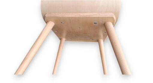 Chaise pour salle à manger d'occasion Scaun SM1 en bois naturel - hêtre massif - ergonomique et polyvalente_4