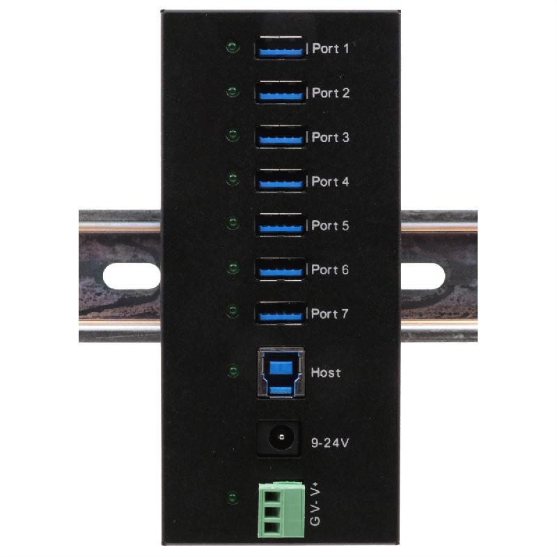EXSYS EX-11247HMS HUB 7 ports USB 3.2 Gen 1 Din-Rail Kit et mur VIA VL813 Chipset_4