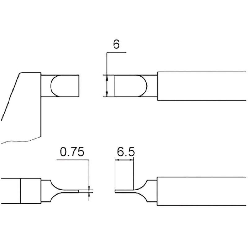 Micromètre pour rainures et gorges - 25-50 mm - Butée micrométrique avec broche non rotative_4