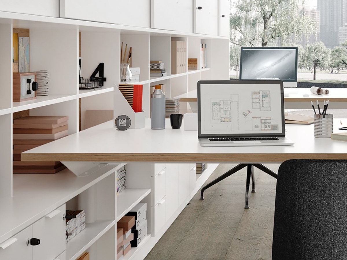 Bureau open space esthétique et facile à monter -PIGRECO LOOP_4