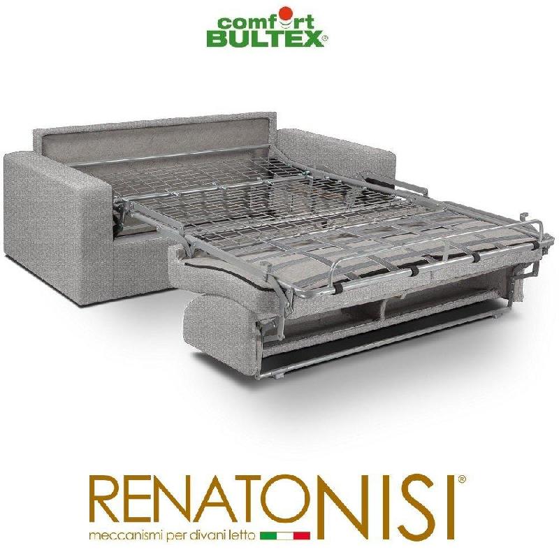 Canapé convertible express CRÉPUSCULE - Matelas BULTEX® 140cm - Tissu tweed fashion gris silver_4