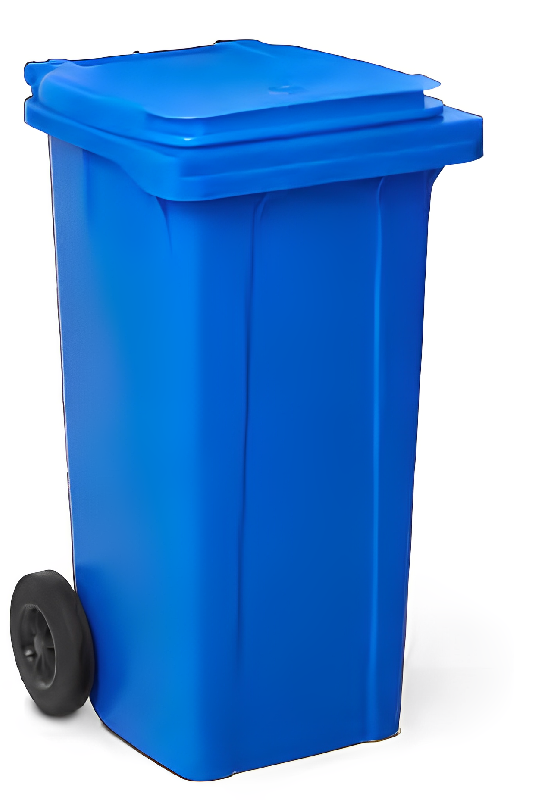 Collecteur à déchets avec couvercle rabattable et roues Ø200mm - Disponibles en plusieurs volumes et coloris_4