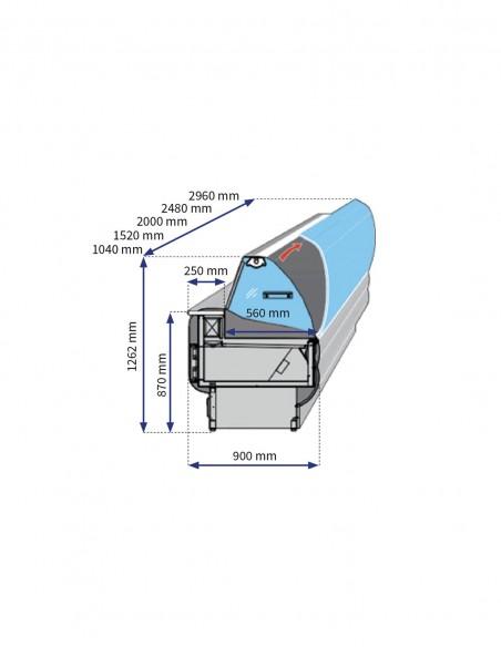 Vitrine multi services - Froid semi-ventilé - ROMA 250-LS-SG_4