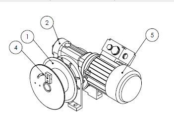 Treuil de traction électrique EWL à vis sans fin - Rema Holland B.V - alimentation 400V - protection IP55_4