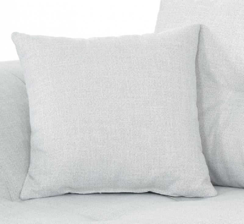 Canapé d'angle fixe droite TIPIX - Tissu Bergamo gris clair - Manchette relevable et méridienne réversible_4