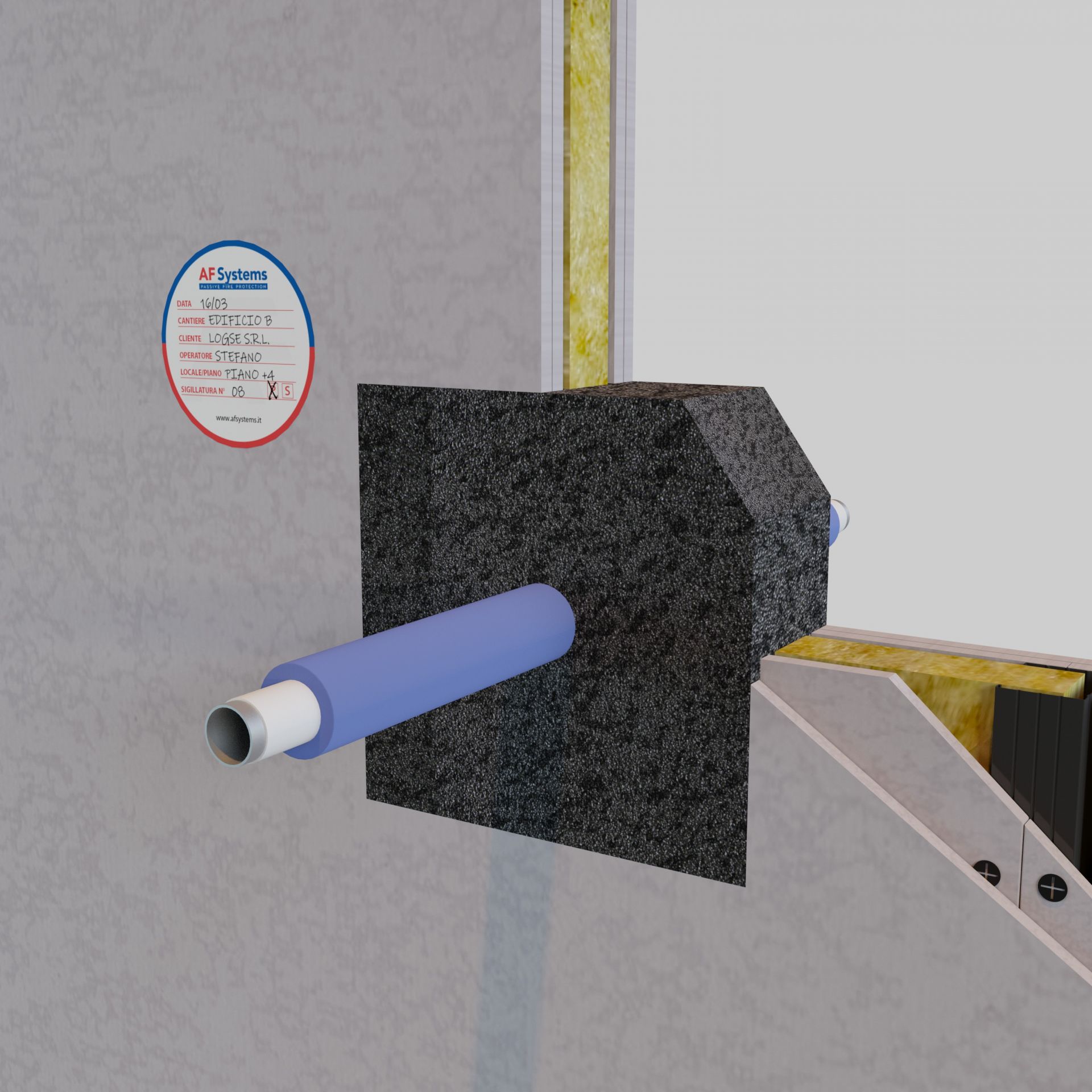 Mousse coupe-feu bi-composant - AF Graphit Foam - protection EI 180 pour passages mur et plafond_4