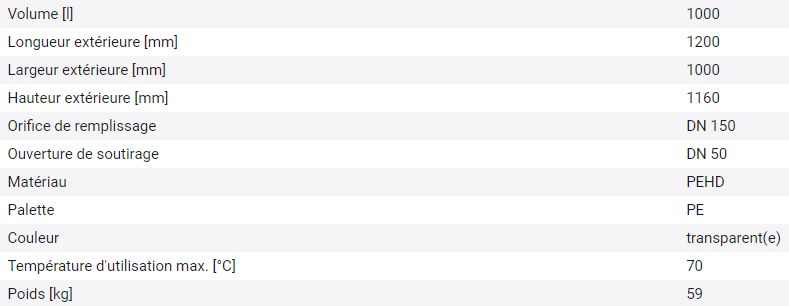 266179w - Cuve Recobulk IBC 1000L - Palette PE, ouverture DN 150, sortie DN 50, reconditionnée_4
