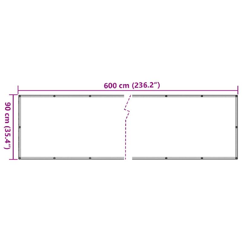 Vidaxl écran d'intimité de jardin blanc 600x90 cm pvc 4005455_4