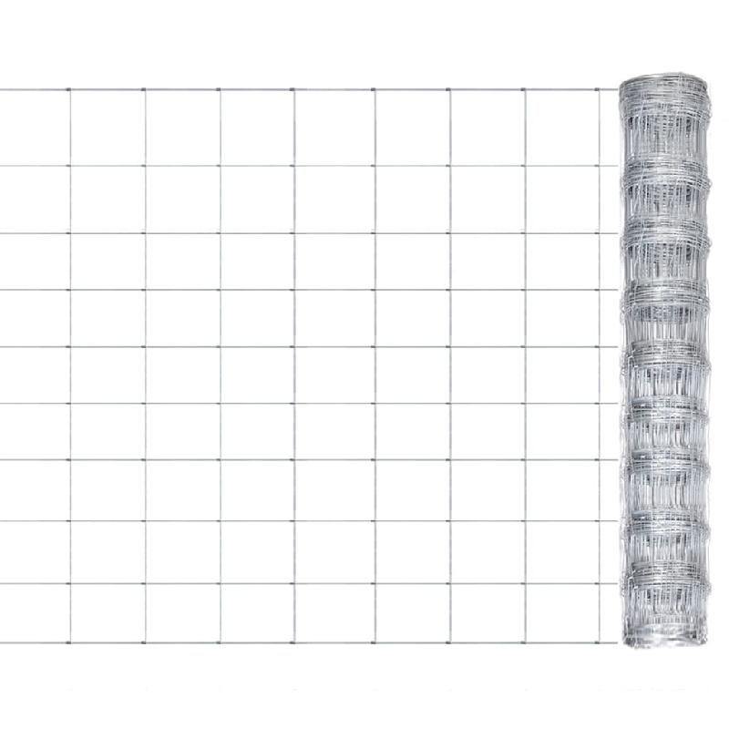 Vidaxl clôture de jardin acier galvanisé 50x1 m argenté 149513_4
