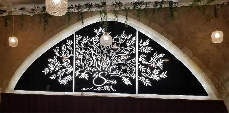 Enseigne lettres découpées  en pochoir Dibond lumineux rétroéclairé - Argent_4