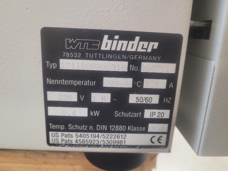 Incubateur / étuve BINDER BD-115 avec convection forcée 100°C_4