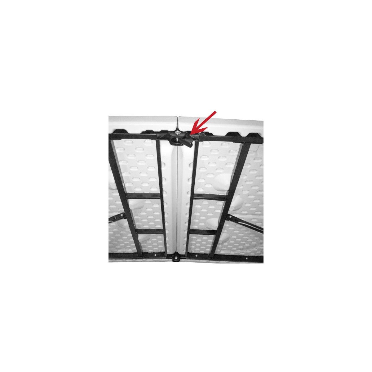 Lot de 5 tables pliantes 244 cm - usage intérieur/extérieur - structure acier époxy et plateau PEHD_4