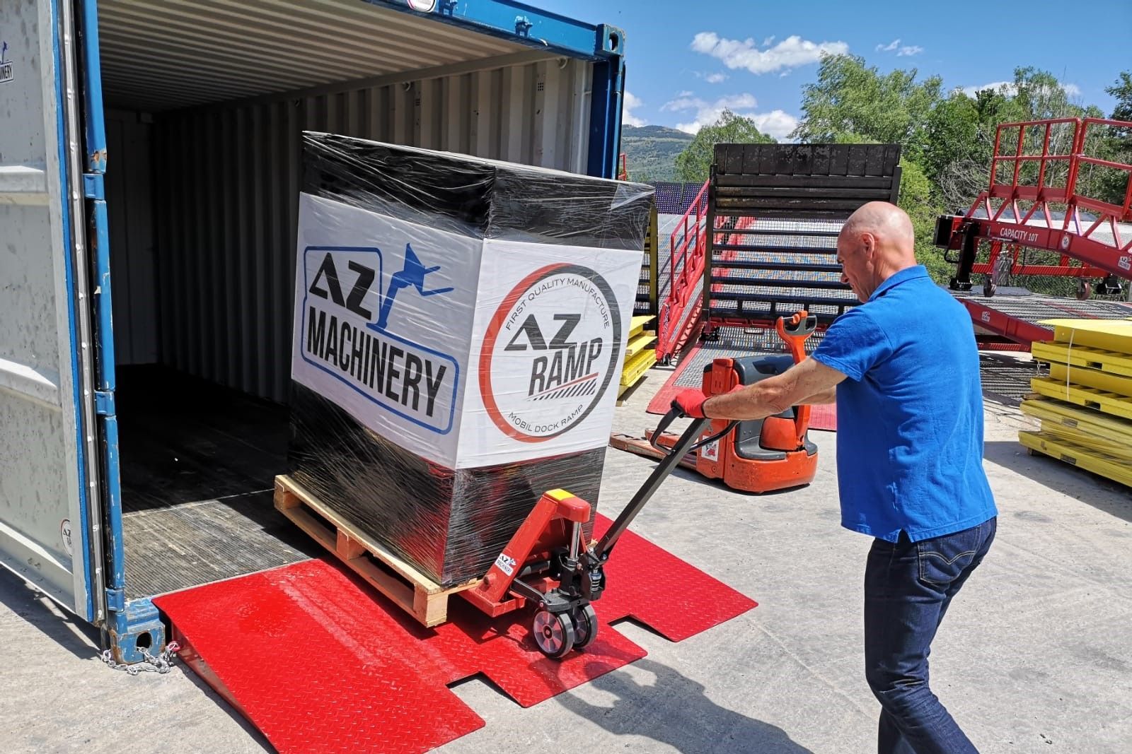 Rampe d'accès pour conteneur au sol - 100% galvanisée à chaud - Capacité 6T - AZ Ramp HCRN-06 GAV_4