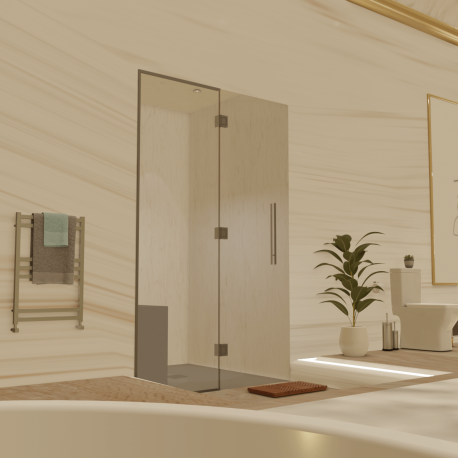 Hammam kit de construction cabine de douche avec paroi vitrée à carreler 120 x 120 - Générateur vapeur inclus_4