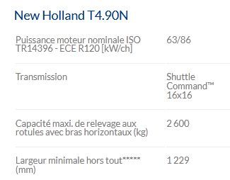 T4.90n tracteur agricole - New Holland - puissance maxi 63/86 kW/CH - cabine VisionView et transmission Dual Command_4