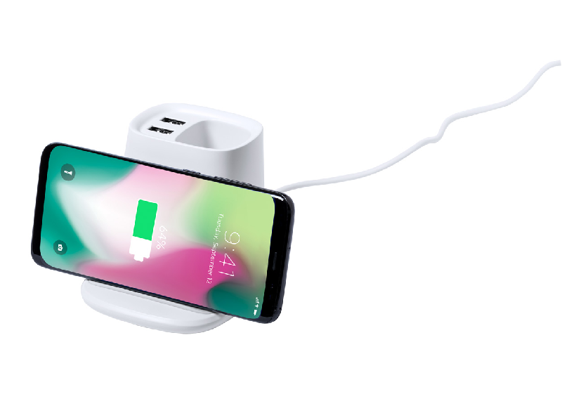 Porte-stylo multifonctions - support téléphone - chargeur rapide 10W - 2 ports USB_4