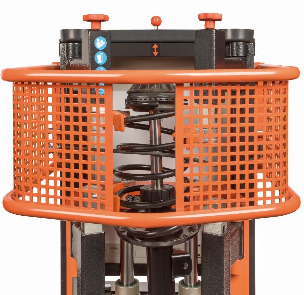 Compresseur de ressort double piston pneumatique avec grille de protection - BS30PG - capacité 24000N - pour ressorts MacPherson_4