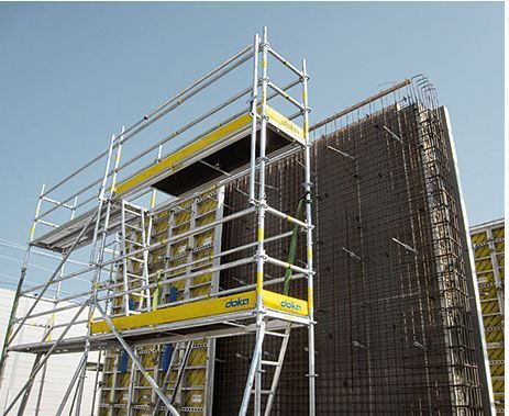 Échafaudage Modul robuste pour travaux de coffrage et ferraillage intensif