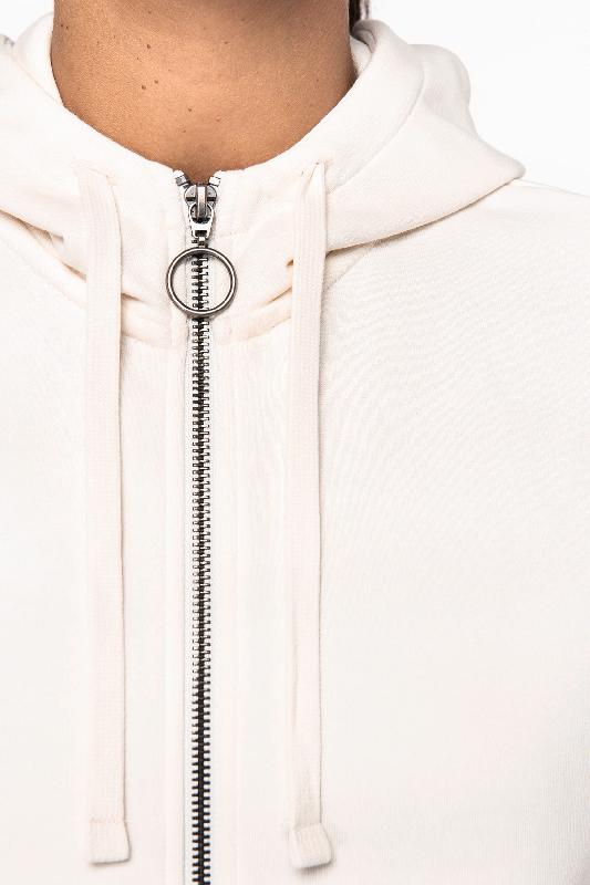 Sweat-shirt écoresponsable zippé à capuche French Terry femme - Native Spirit - Réf: NS409 - 85% coton biologique / 15% polyester recyclé_4