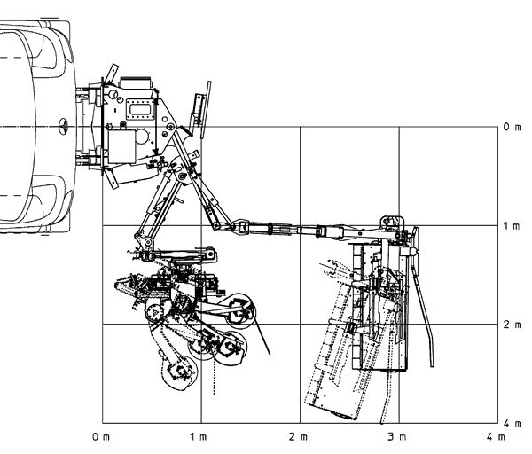 Machine de fauchage Mulag avec contrôle électro-hydraulique