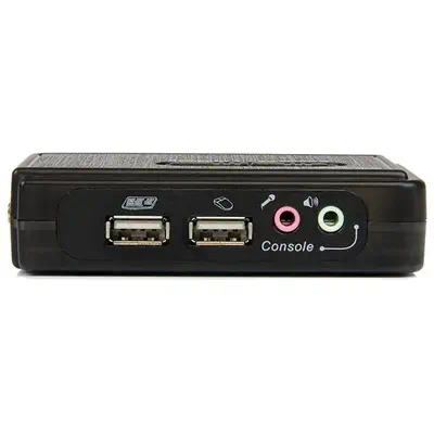 Kit commutateur KVM USB VGA à  2 ports avec audio et cbles - Switch KVM - Noir_4