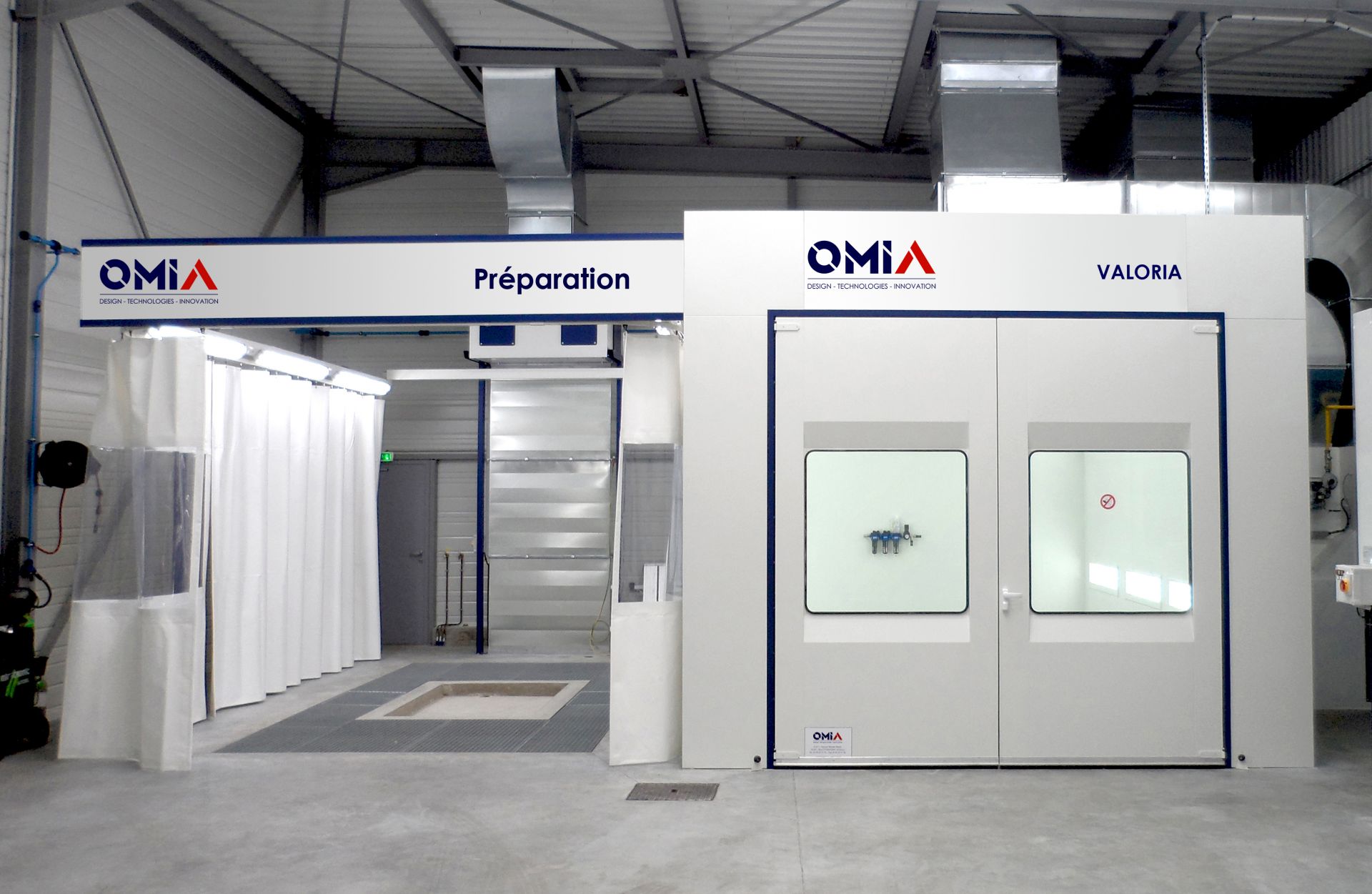 Cabine de peinture Valoria 240 et 300 - surpression équilibrée - éclairage IP54 - véhicules légers et utilitaires_4