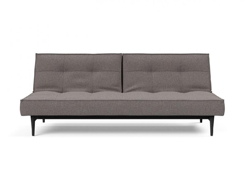 Innovation Living - Canapé Splitback Styletto convertible lit 115x210 cm - Pieds chêne noir - Tissu Mixed Dance Grey_4