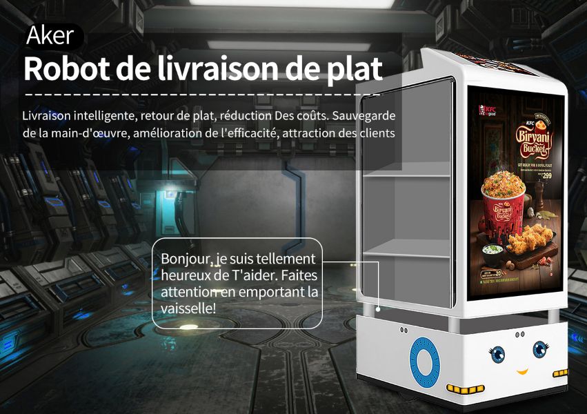 Robot de service - CSJBOT - 50kg - Livraison intelligente et retour de plat_4
