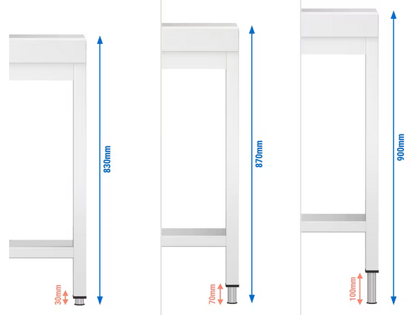 Table en inox avec étagère 70x60 cm_4