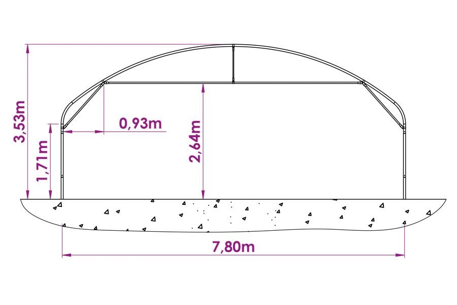 7.80 m - serre tunnel - serres val de loire - longueur 14 m_4