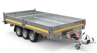 Remorque à benne basculante solide, robuste et configurable - disponible en version double ou triple essieu - trois roues - TIPPER  - 526-3620-35-3-12_4