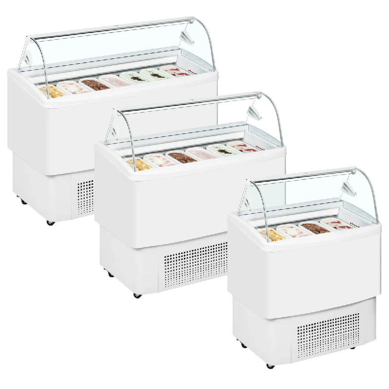 Vitrine ventilée pour glace FIJI 6 Blanc TEFCOLD_4