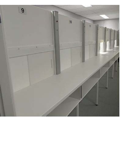 Cabines d'analyses sensorielles modulables en panneaux de résine de synthèse - mono-poste ou multi-postes - SYNTHESE_4