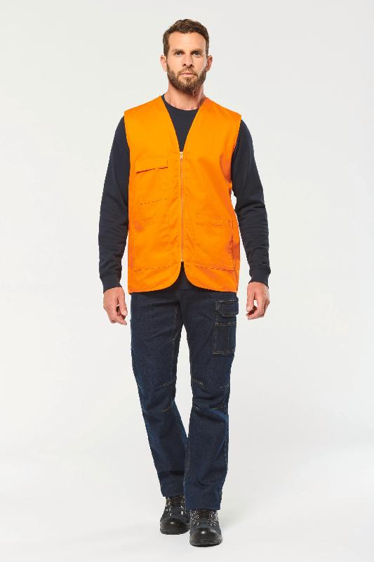 Gilet sans manches polycoton multipoches unisexe - Réf: WK608 - Disponible en plusieurs tailles et couleurs_4