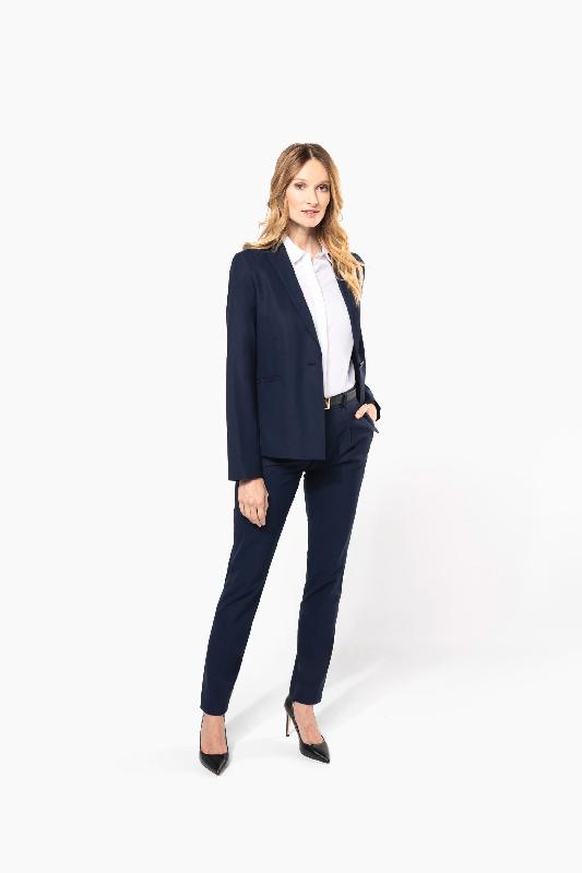 Veste blazer femme - Kariban Premium - Réf: PK6050 - coupe ajustée avec poches passepoilées et doublure ton sur ton_4