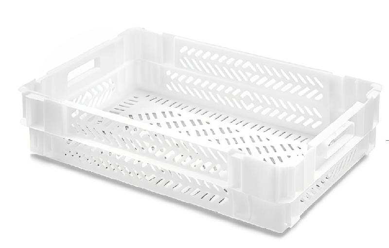 Bac de distribution 600 x 400 - Fond et parois variés - PEHD - Norme Europe - Blanc ou Gris_4