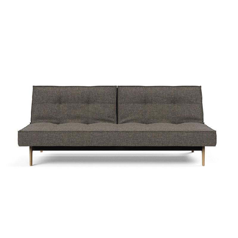 Canapé convertible Innovation Living Splitback Eik - 115x200 cm - Tissu Flashtex Dark Grey - Pieds en chêne massif_4