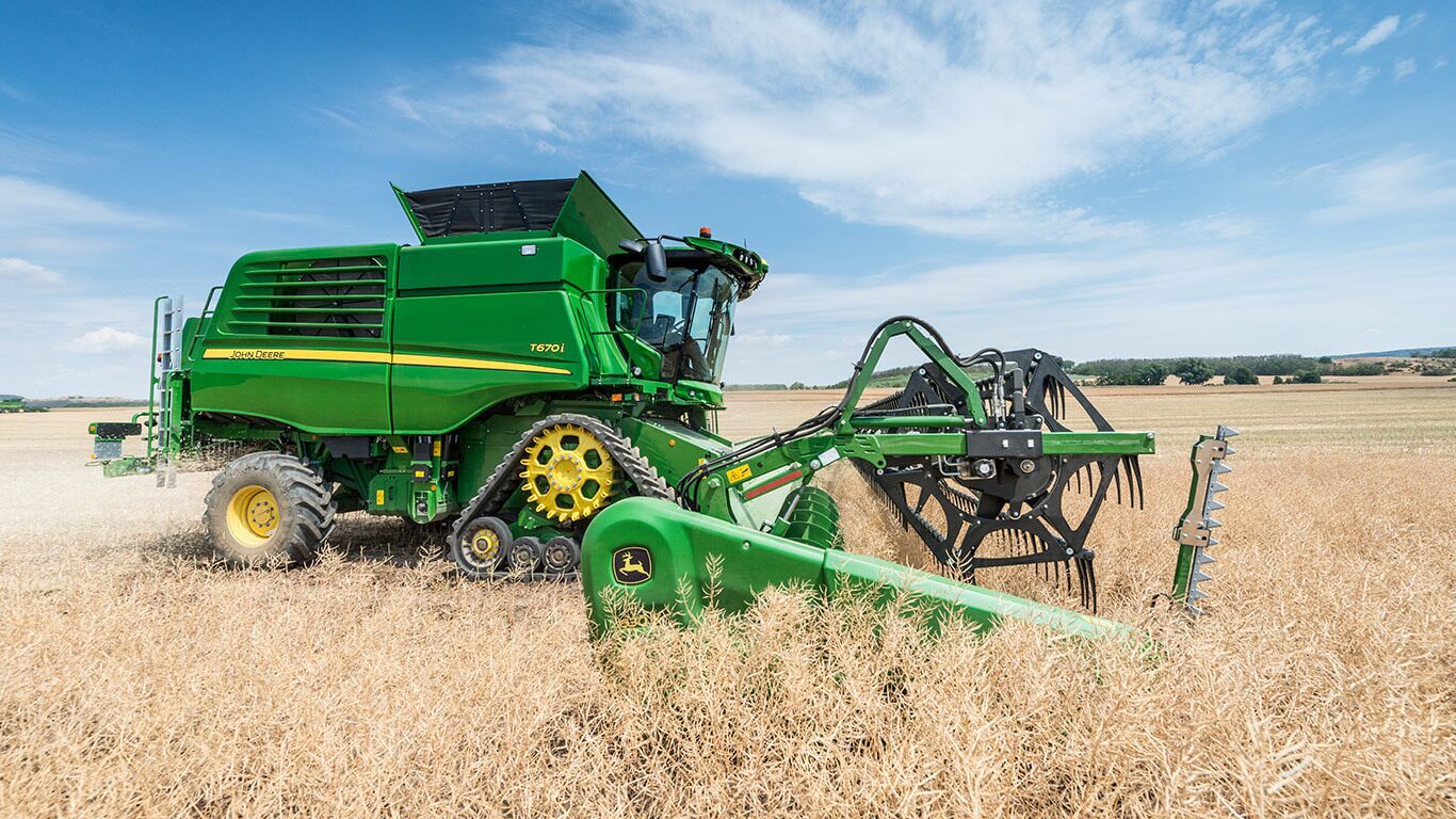 Séparateur tangentiel Plus de 800 mm de diamètre sur la T560 John Deere